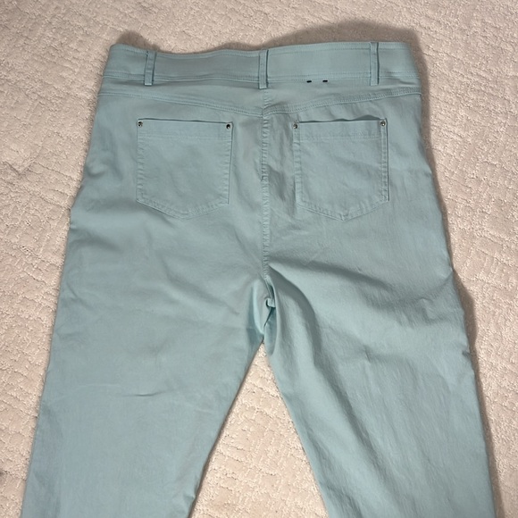 Verve Blues light blue sailor crop stretch capri pants with pockets 16 - Picture 8 of 8